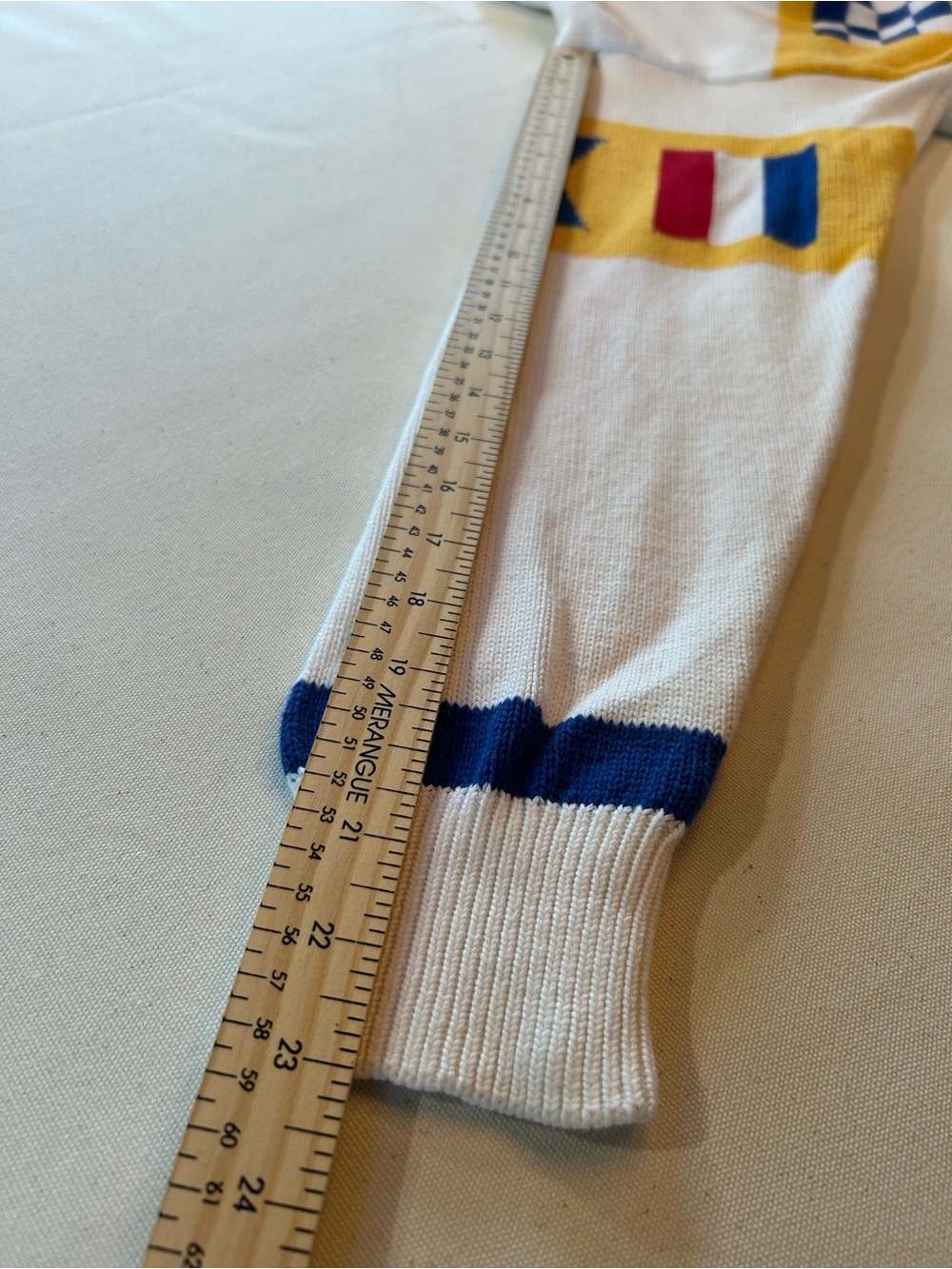 North Atlantic Trading Co. Vintage Nautical Flag Knit Sweater M/L - Picture 11 of 11